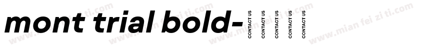 mont trial bold字体转换